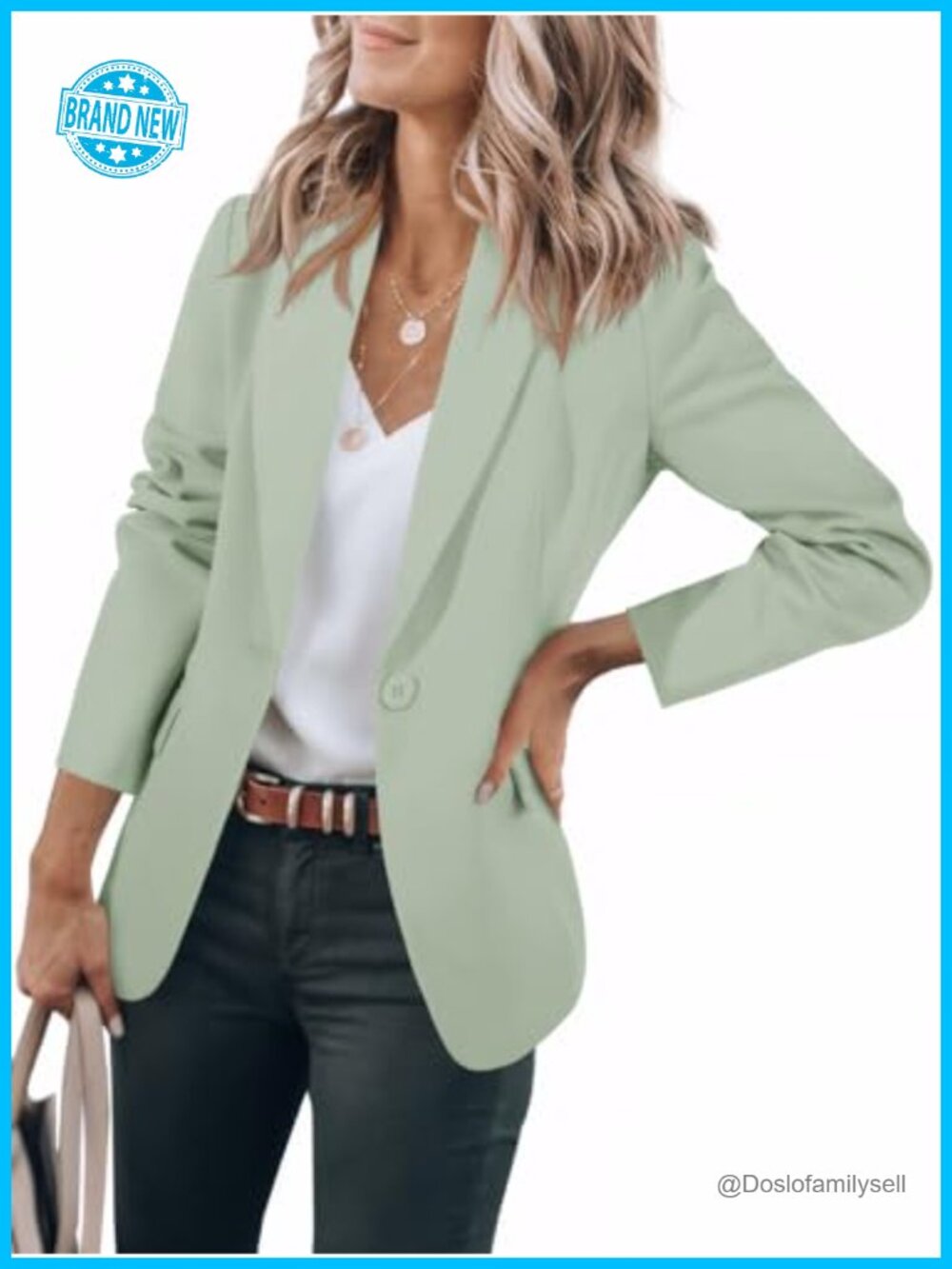 Womens Casual Blazer Long Sleeve Work Office Suit Jacket